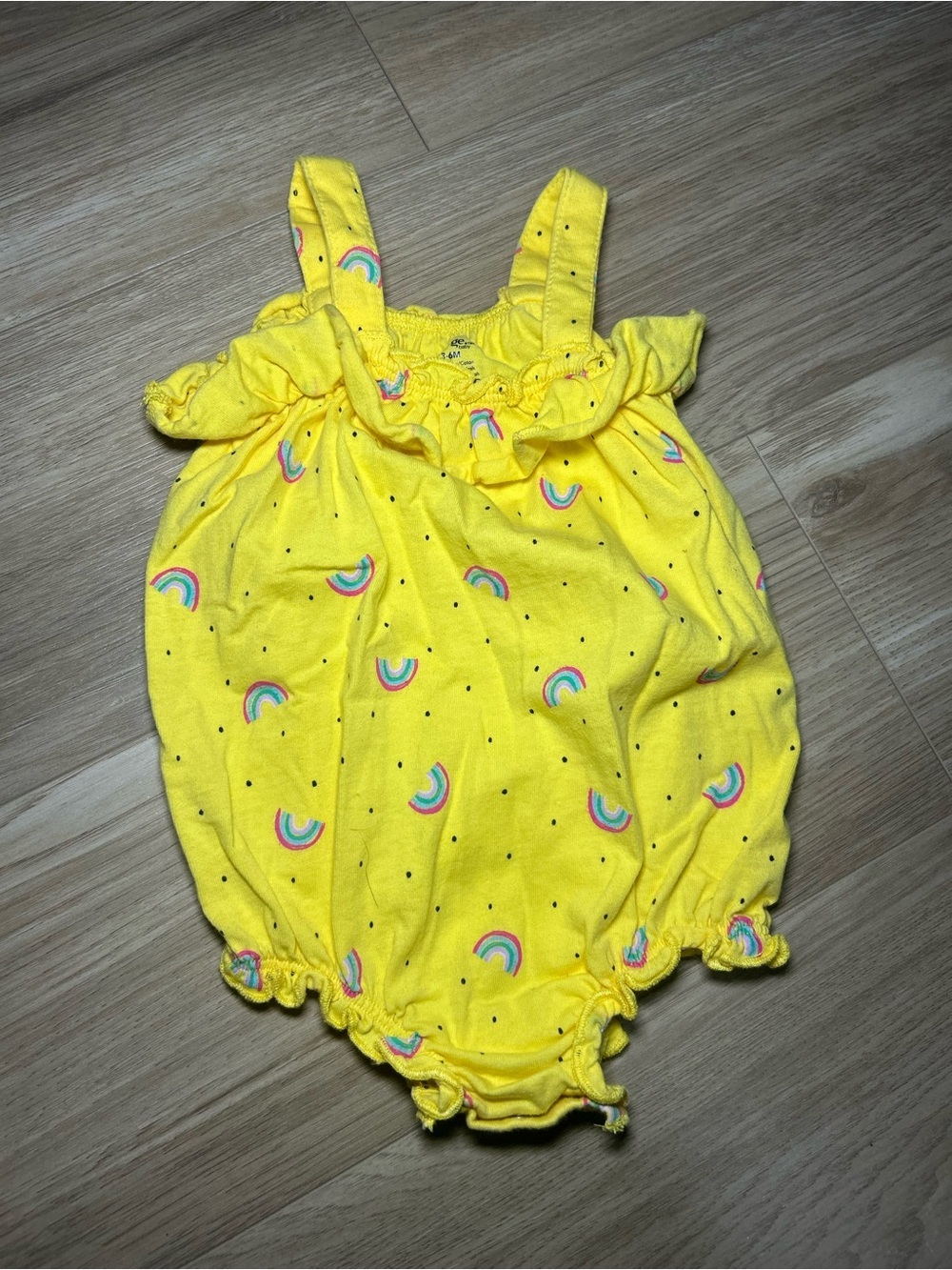 George Yellow Rainbow Print Baby One-Piece